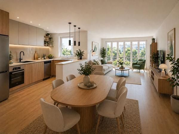 Appartement 4 pièce(s)_traversant_82m²_terrasse_parking_cave_vues dégagées
