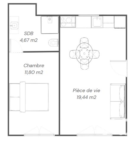 Appartement à vendre 2 pièces 36 m² Morlaix
