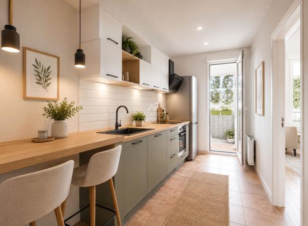 À vendre ? Appartement 3 pièces avec balcons et parking ? Quartier des Coteaux du Bel-Air 320 000 € **  - Référence  18023