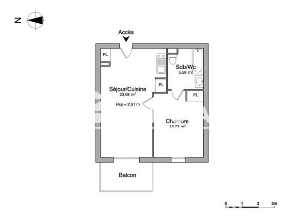 Location Appartement 2 pièces 41.99 m² - 1-5 AVENUE DU 10 MAI 1981 Ambes 33810