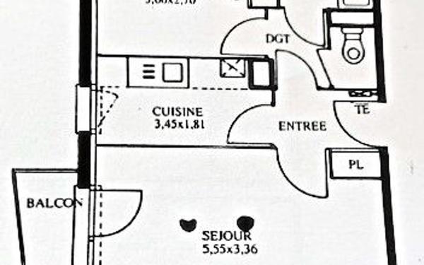 Appartement à vendre    2 pièces • 42,49 m2 Le Blanc-Mesnil