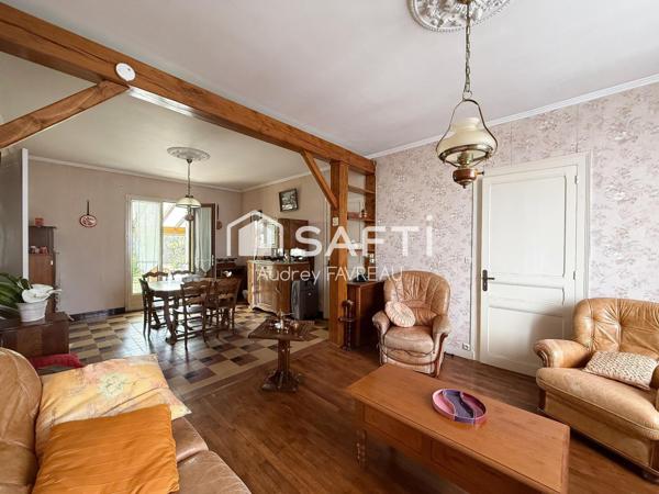 Maison de ville, 2 chambres, garage, jardin