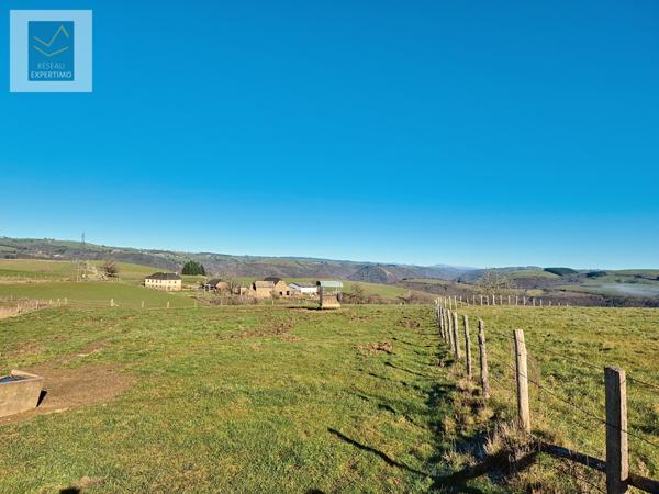 Conques (12320) À vendre – Exploitation agricole complète avec bâtiment d’élevage récent – 29 hectares attenants – Maison