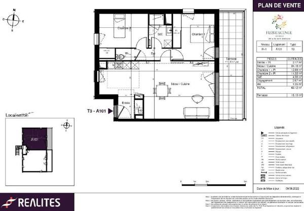 LOCATION TYPE 3 AVRILLE_ FLORESCENCE A101,  
Avrille 49240