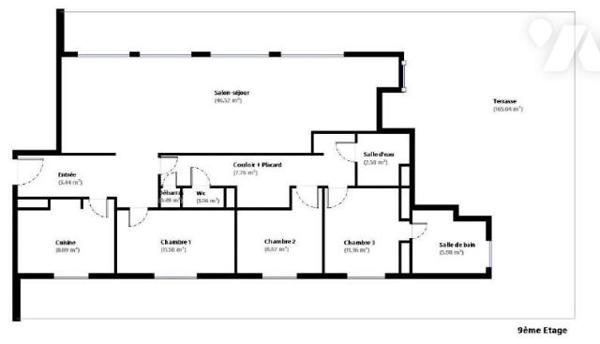 Penthouse de 110 m² avec 165 m² de terrasse PARIS 15ème