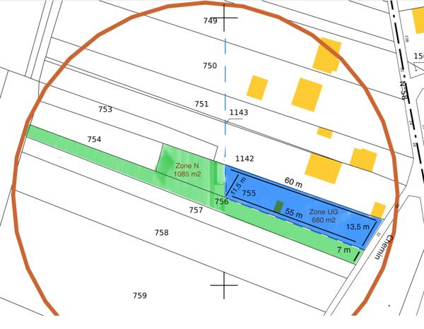 TERRAIN A BATIR DE 1765 M2