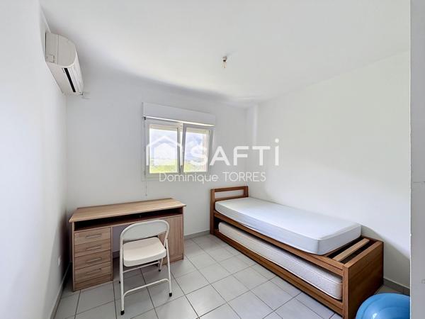 SCHOELCHER :  Spacieux appartement T4 de 88 m² vue dégagé avec balcon fermé