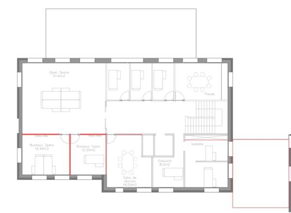 Immeuble de bureaux indépendant de 442 m² à Ronchin