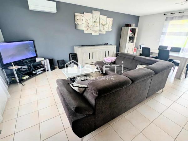 Maison 95 m² 3 chambres, garage, terrain.