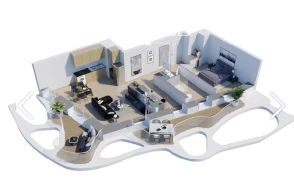 Nice – Programme neuf 3 pièces, terrasses de 20,49 m2 et parking