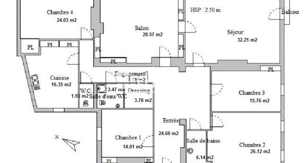 Location Appartement 6 pièces 210.08 m² - Lyon 69001