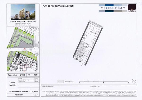 Appartement de 19,61 m²
