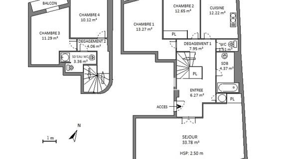 Location Appartement 5 pièces 120.85 m² - Lyon 69007