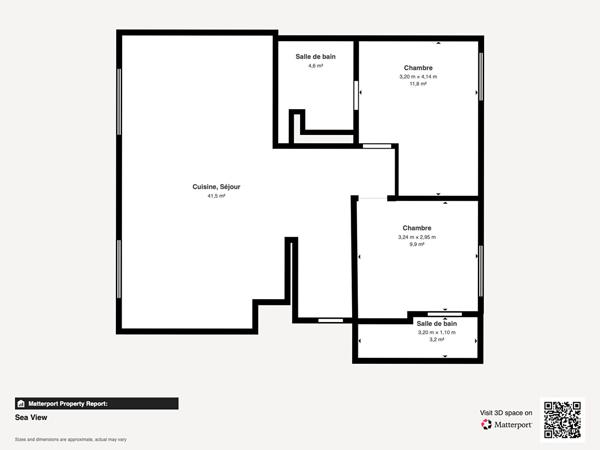 Appartement 3 pièces de standing avec vue mer à Mougins