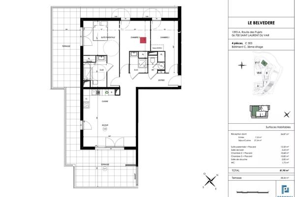 Entre mer et collines – T4 comme une villa dans résidence avec piscine