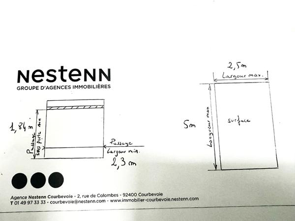 Box Courbevoie 12.5 m2-Bécon-Gare d'Asnières-Rue Saint Guillaume