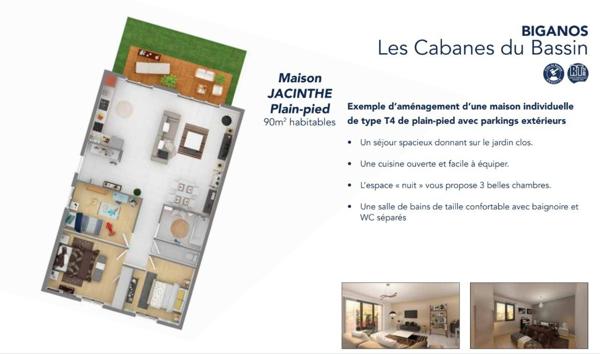Maison T4 neuve avec jardin