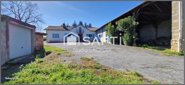 Corps de ferme sur parcelle de 27 189 m², habitation 107 m² de plain-pied.