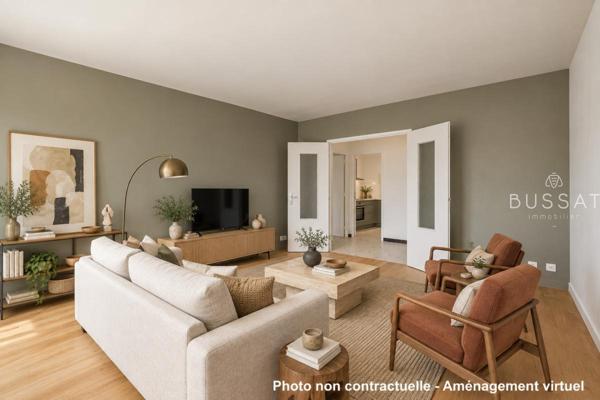Vente appartement 2 chambres - 6ème étage - vue Rhône - Balcon