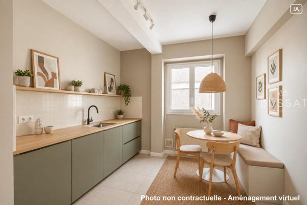 Vente appartement 2 chambres - 6ème étage - vue Rhône - Balcon
