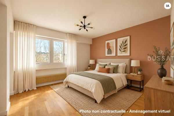 Vente appartement 2 chambres - 6ème étage - vue Rhône - Balcon