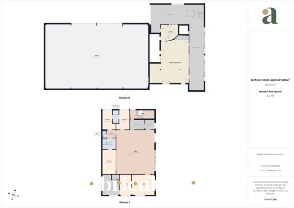 Ensemble Immobilier Rare & Polyvalent : 360 m² de Local Pro + 460 m² d'Habitation sur Terrain de + 6 000 m²