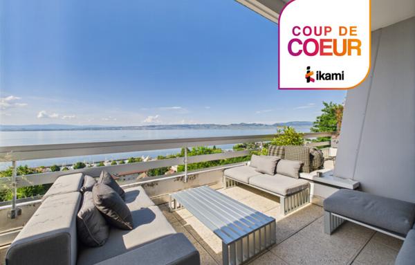 Appartement d’exception avec terrasse panoramique et vue lac, à Évian-les-Bains