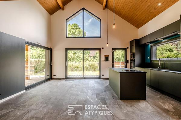 Maison contemporaine bois et lumière aux portes de Genève