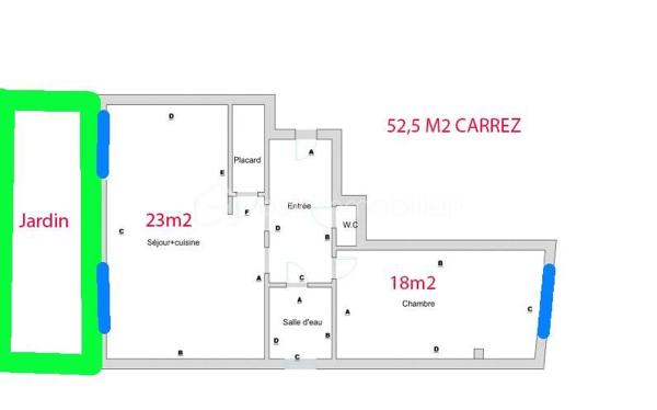 Appartement de 52,20 m²