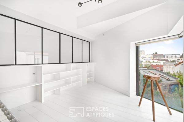 Maison contemporaine en ossature bois avec jardin et terrasse