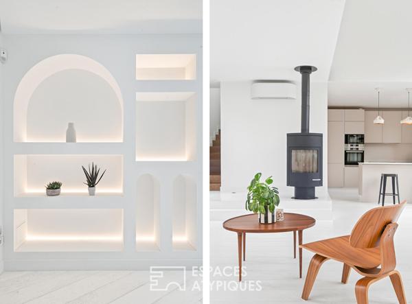 Maison contemporaine en ossature bois avec jardin et terrasse