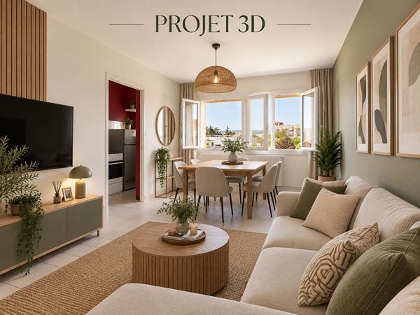 Appartement rénové T4 - 60 m2 quartier Montplaisir