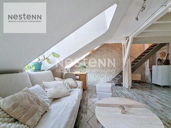 Coup de coeur, Orléans quartier Théâtre, 2 chambres, duplex en dernier étage, faibles charges