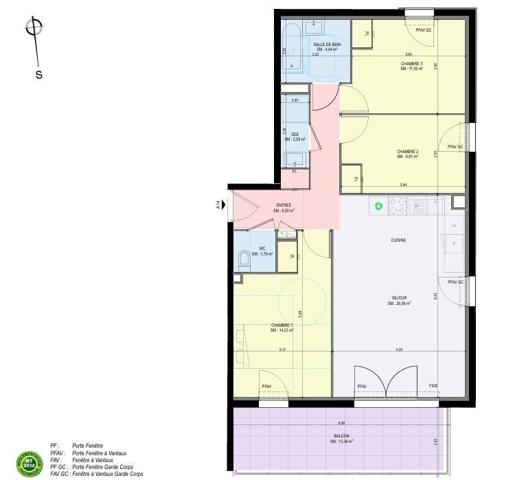 Appartement 4 pièces de 78 m² à AGAY (83530)
