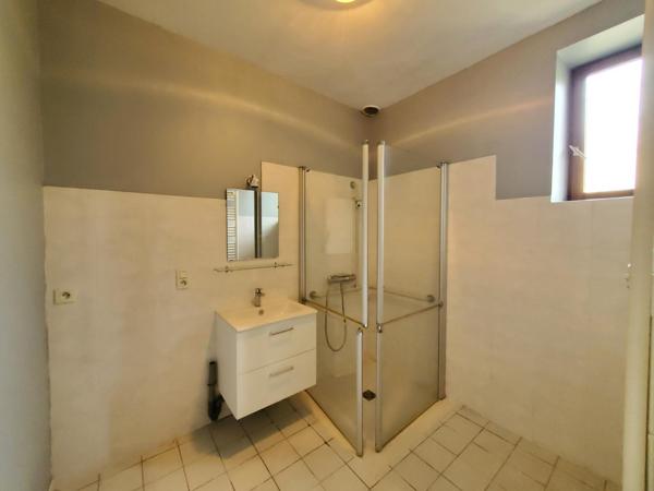 Spacieuse maison de ville mitoyenne bâtie sur cave voutée avec terrain de 400m2, un garage et une cour