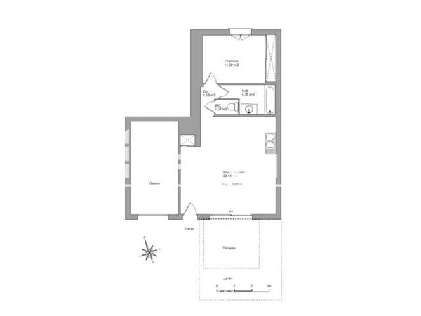 Location Appartement 2 pièces 47.51 m² - 13 RUE LOUISE MICHEL St Esteve 66240