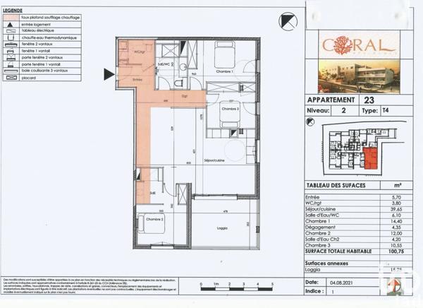 Appartement à vendre 