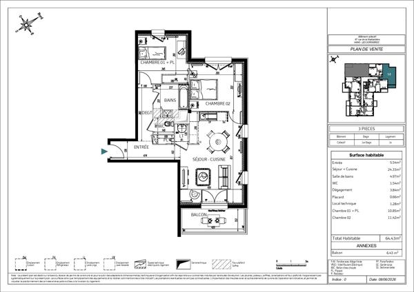 Appartement - À vendre - 64 m² - LES SORINIERES | The Door Man