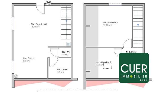 Appartement T3 avec jardin - Pont de L'Isère
