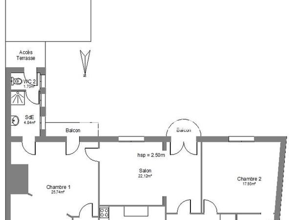 Location Appartement 3 pièces 99.39 m² - 41 RUE MARECHAL FOCH Tarbes 65000