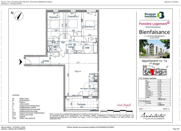 T4 AVEC TERRASSE - CAEN RIVE DROITE