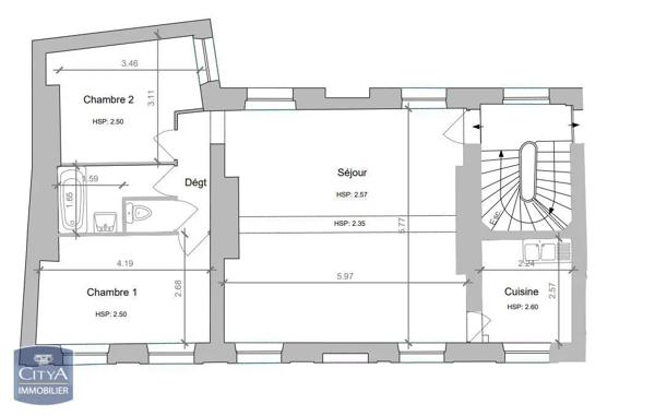 Location appartement 3 pièces de 69.8m²