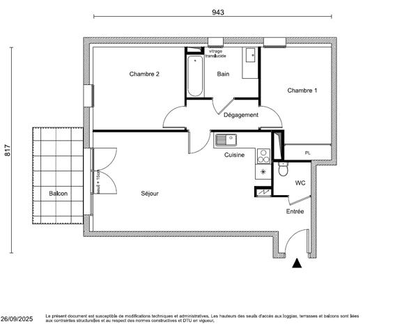 Appartement Les Sables D Olonne 3 pièces 64.48 m2