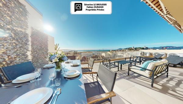 Penthouse 3 pièces 78 m²  86 m² de terrasses  Vue mer & Palais des Festivals