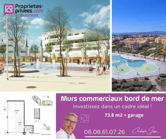 PORT LEUCATE -  MURS COMMERCIAUX 74 m² avec garage