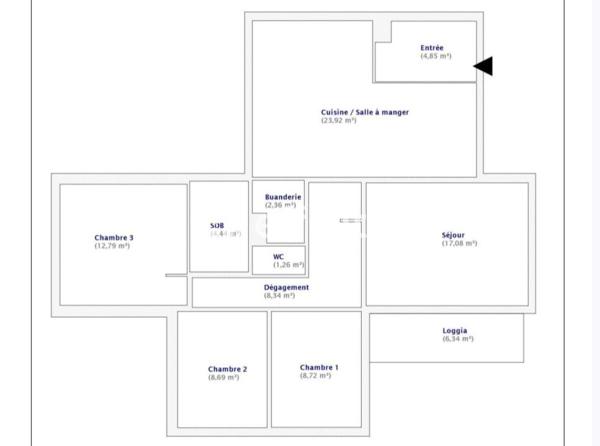 Appartement 5 pièces - 93 m² Exclusivité