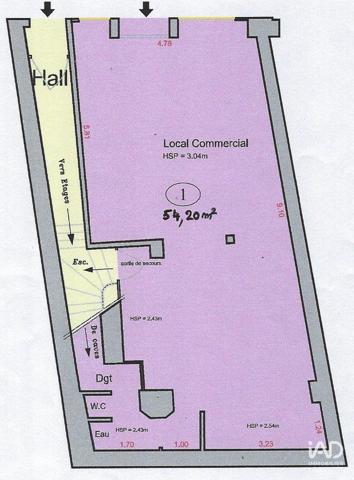 Boutique/Local commercial à vendre 69 m² Meaux