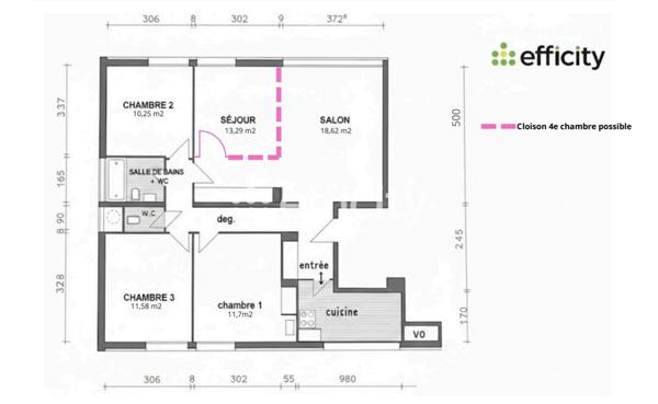 Appartement 5 pièces - 90 m²