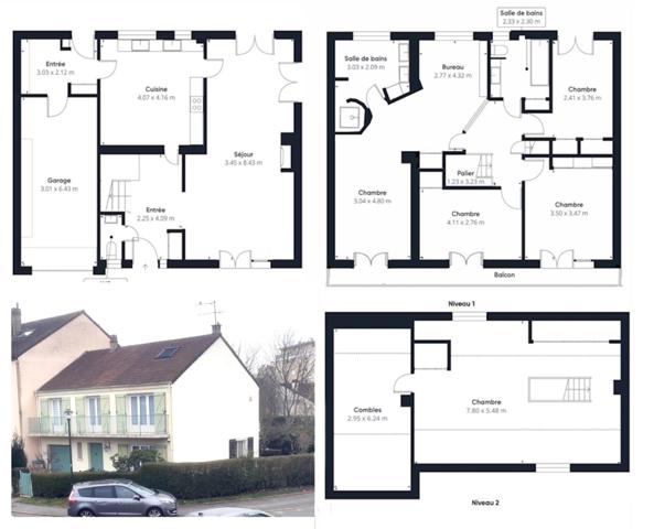 Maison familiale type MARLY ROYALE, 5 chambres ELANCOURT