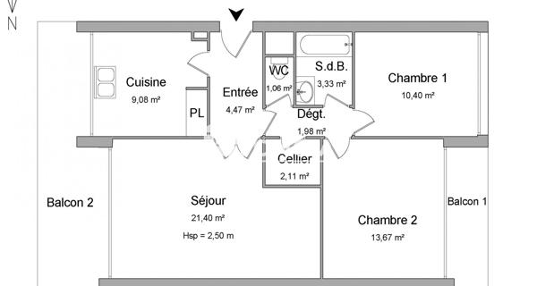 Location Appartement 3 pièces 67.5 m² - Créteil 94000